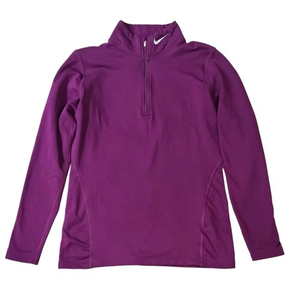 Nike Fit Dry Quarter Zip Fleece Pullover Purple Girls‎ Size L